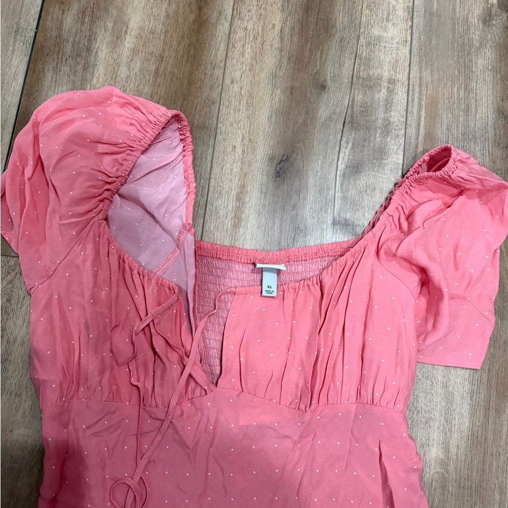 A New Day Midi Sundress Coral Polka Dot size XL - Picture 6 of 8